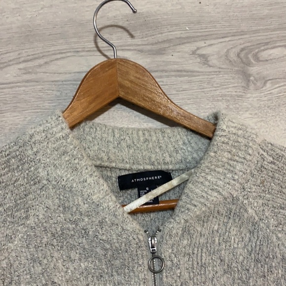 ATMOSPHERE Zip Up Fuzzy Sweater - S - Picture 6 of 10